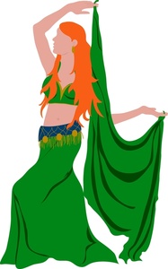 Belly Dancer Clipart Image - A sexy, exotic female belly dancer ...