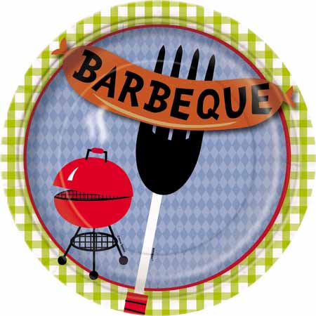 BBQ Cookout Party Supplies: Plates, Napkins, Cups and Table Covers