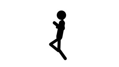 Sketchy Man Goes Dancing. Moving Man Icon. Stock Footage Video ...