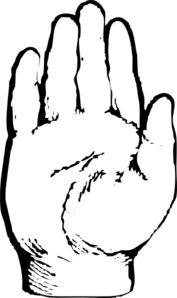 Hand clipart outline