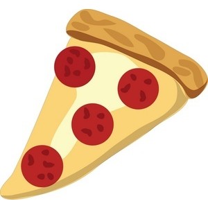 Pizza Clipart Image - A Slice Of Pepperoni And Cheese Pizza - Polyvore