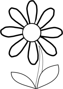 Flower Stem Clipart Black And White - Free Clipart ...