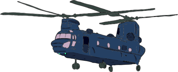 Chinook Helicopter - vector Clip Art