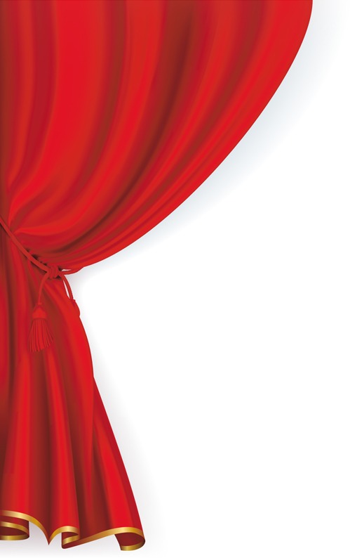 Red Stage Curtain design vector graphic 03 | free vectors | UI ...