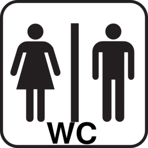 Large Man Woman Bathroom Sign clip art - vector clip art online ...