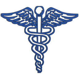 Blue caduceus medical symbol clipart image - ipharmd.