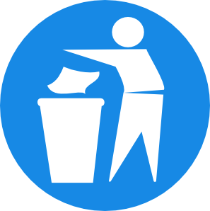 Doctormo Put Rubbish In Bin Signs clip art Free Vector