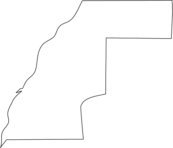 Western Sahara outline map