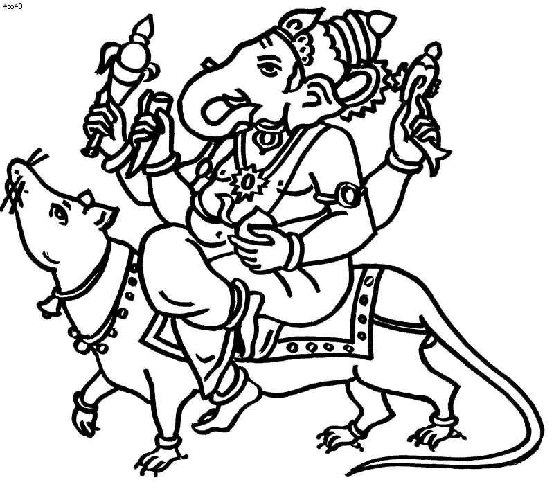 Ganesh Outline - ClipArt Best