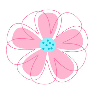 Pink Flower Swirl Clip Art - Polyvore