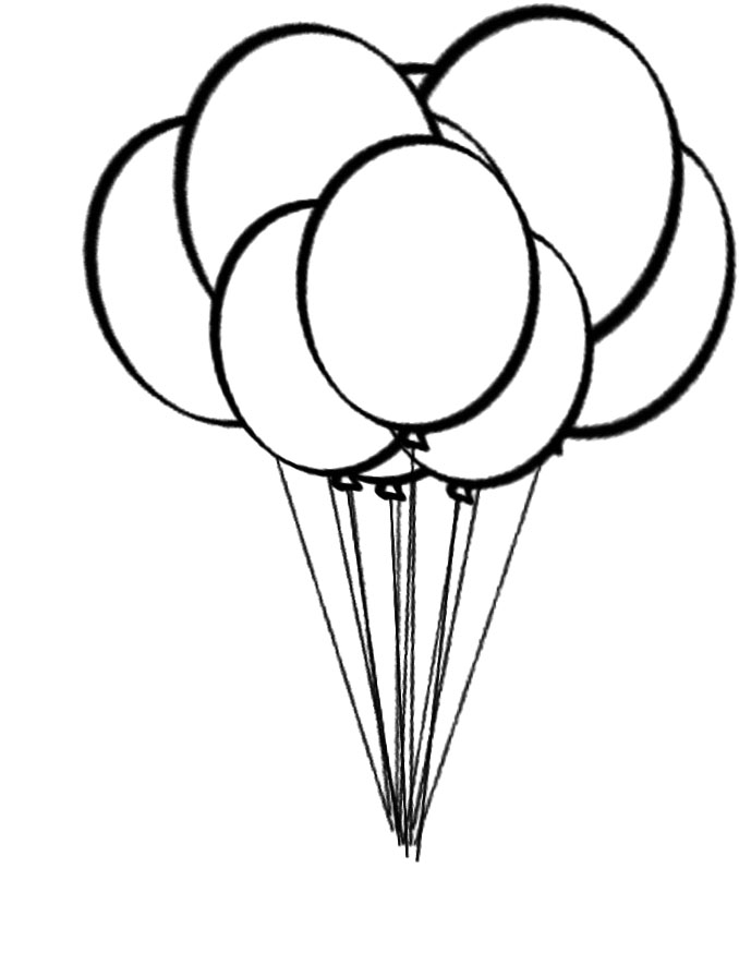 ballons flying Colouring Pages