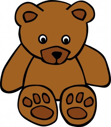 Simple Teddy Bear clip art Free vector in Open office drawing svg ...