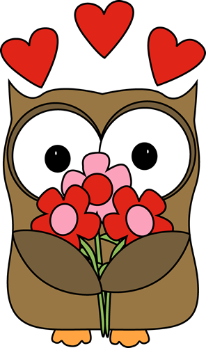 Valentine owl clip art