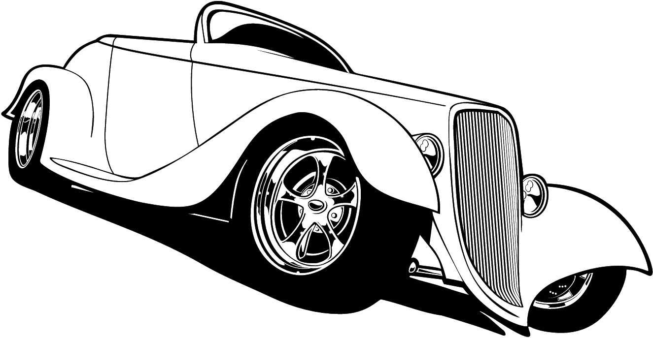 Hot rod car clipart