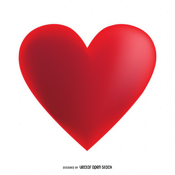 3D heart label logo template - Vector download