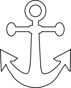 Anchor clipart black and white