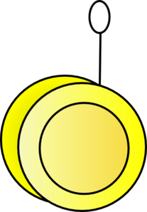 Yellow Yo-yo Clip Art - vector clip art online ...