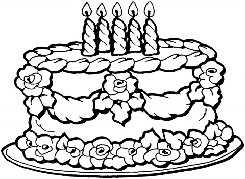 Simple happy birthday coloring pages for kids - Pipress.net