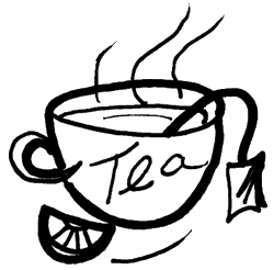 Clip Art Black And White Tea Clipart