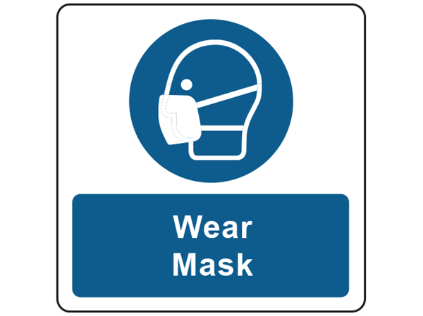 Wear mask symbol and text safety label. | RLM08 | Label Source