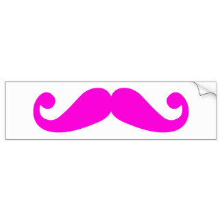 Pink Mustache Bumper Stickers - Car Stickers | Zazzle
