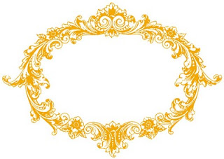 Fancy gold border frame clipart