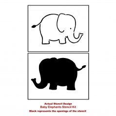 Baby Elephant Nursery Wall Pattern Stencil - nursery and playroom ...