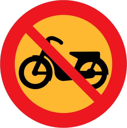 No motorcycles vector traffic sign | Public domain vectors