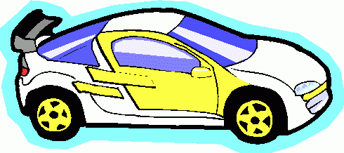 Cartoon race car clipart