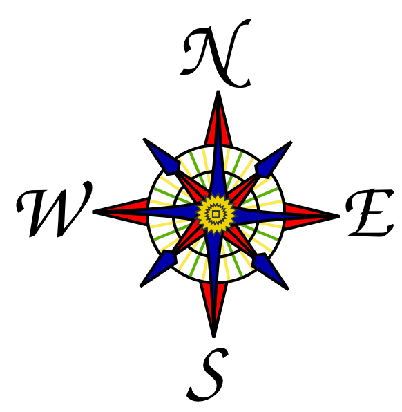 4 Point Compass Rose - ClipArt Best