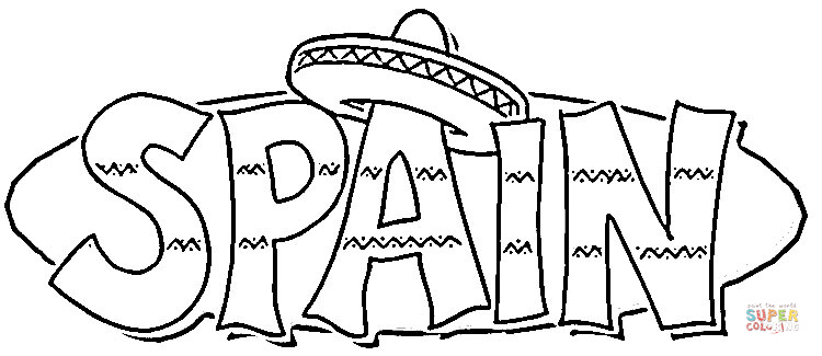 Sombrero On The Spain Coloring Page Free Printable Coloring Pages Clipart Best Clipart Best