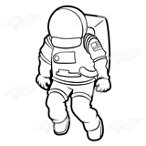 A Beka Book :: Clip Art :: Astronaut 1