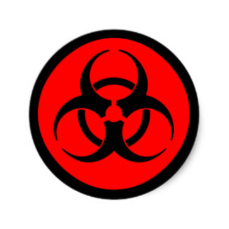 Red Biohazard Symbol Stickers | Zazzle