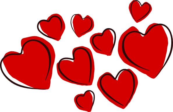 Sketchy Hearts clip art Free Vector / 4Vector