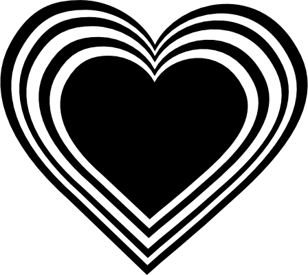 Black and white heart clipart - ClipartFox