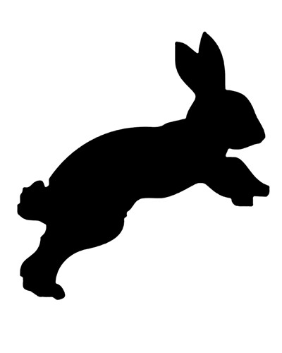 Items similar to rabbit silhouette bunny digital stamp hare no ...