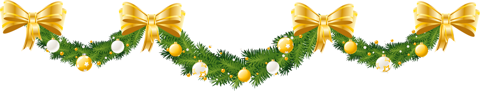 Bells Garland Christmas Lights Border Clipart