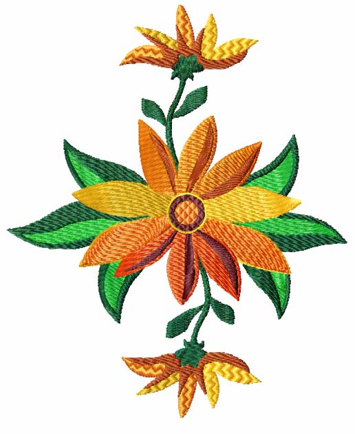 Embroidery Designs Flowers - ClipArt Best