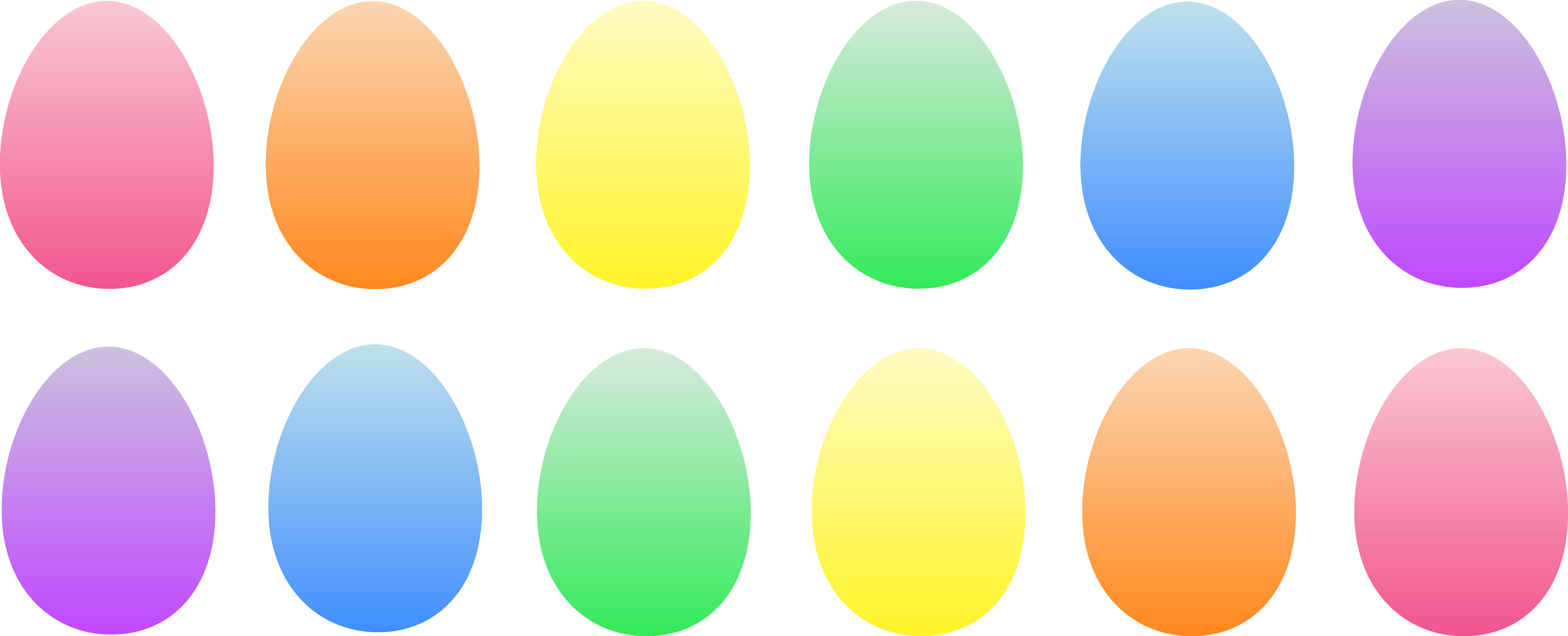 Small easter eggs clipart