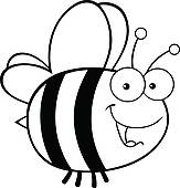 Bee Clipart Black And White - Tumundografico