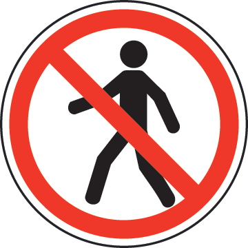 No Thoroughfare Label J6514 - by SafetySign.com