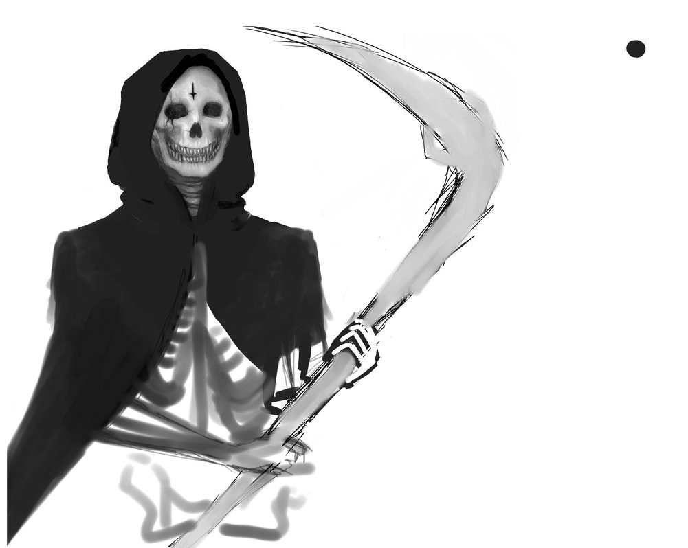 Grim Reaper Tattoo WIP2