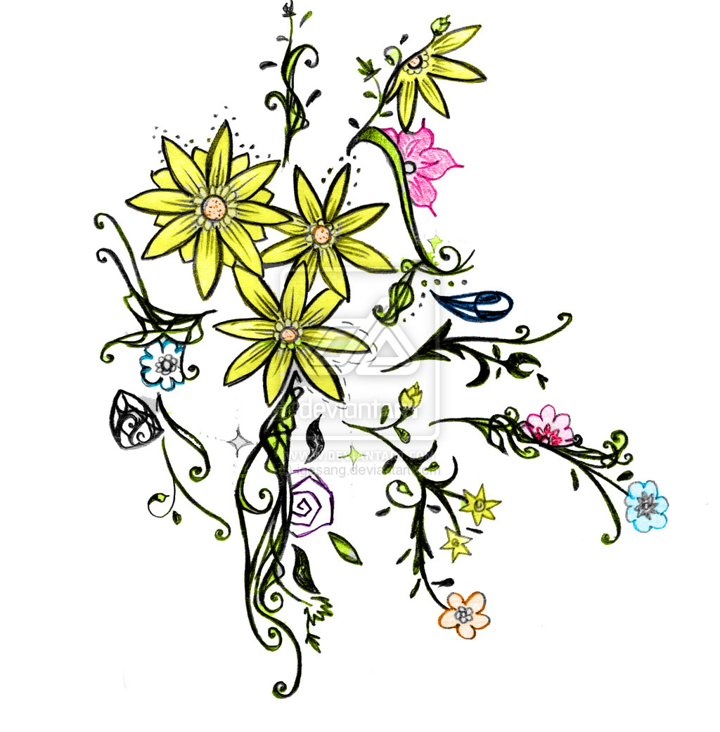 Pictures Of Drawn Flowers - ClipArt Best