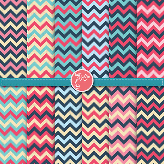 Chevron digital paper pack ,Chevron Clip Art , Chevron Pattern ...