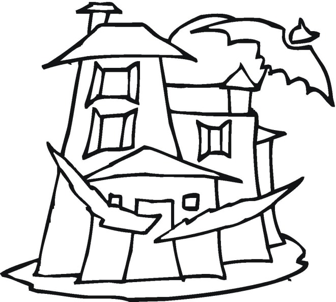 Hauntedhouse coloring pages