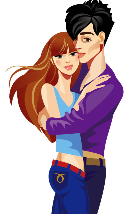 Stylish cartoon characters 11 vector - Vector Cartoon, Vector ...