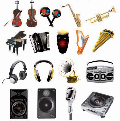 Musical Instruments Clip Art Vector » Free Vector Graphics ...