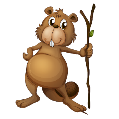 Cute beaver clipart