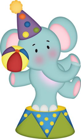 Baby circus elephant clipart