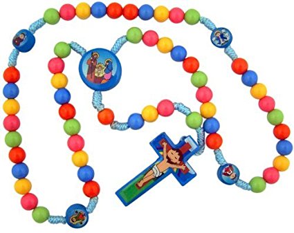 Child Saint Multi Color Prayer Beads with Nativity Centerpiece 15 ...